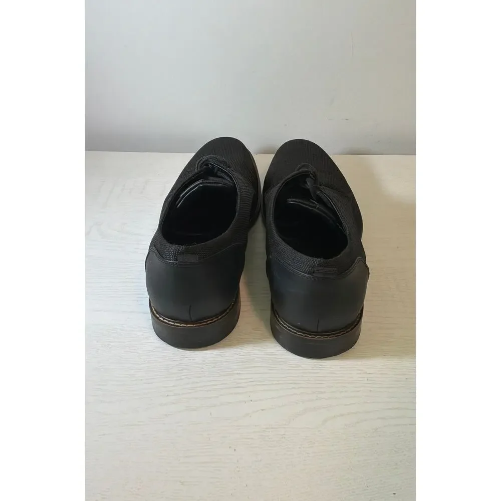 Robert David Mens Black Fabric & Faux Leather Casual Dress Shoe 11M